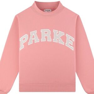 NEW - PARKE Valentine’s Varsity Mockneck, Blush and Lavender, Size L/XL
